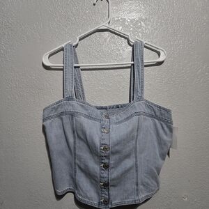Levi's Light Blue Denim Crop Top